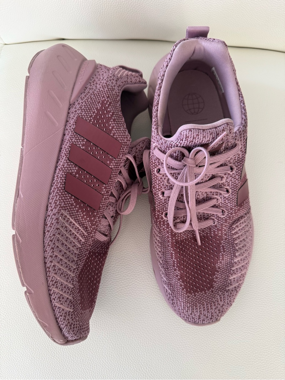 Adidas 8 Women’s Knit Running Sneakers - Mauve Pink